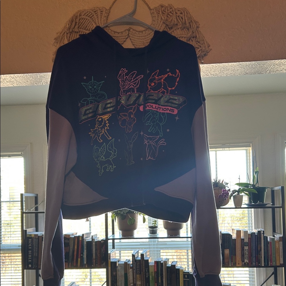 Hot Topic Black and Gray Hoodie